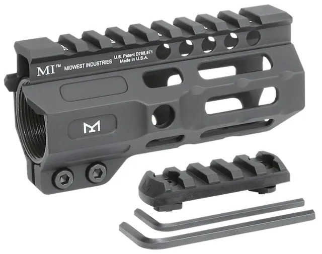 Midwest Industries MICRM45 4.5In M-LOK Handguard Black Anodized - Midwest Industries