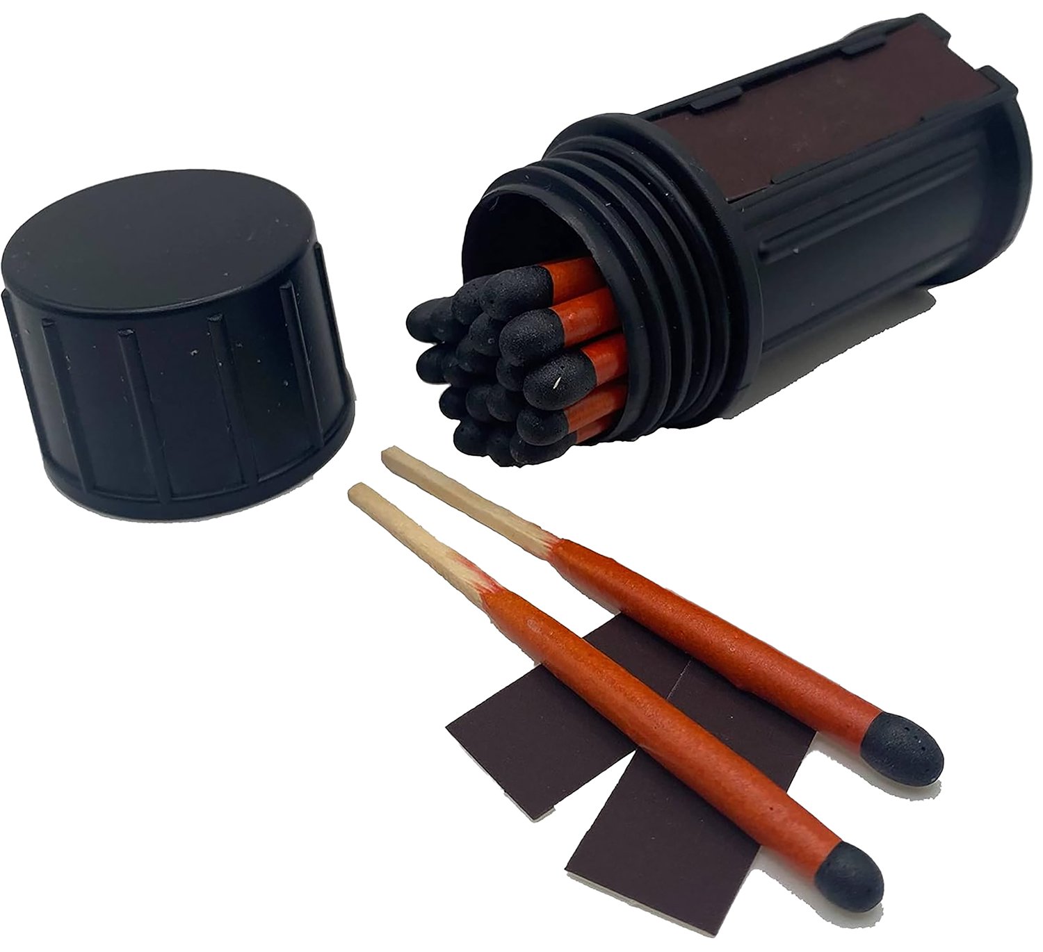 Blackbeard MAT Stormproof Matches Black/Red 3 In 20 Pack 1273 Count: 61 - BLACKBEARD