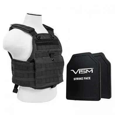 NcStar PLATE CARRIER VEST BLACK W/ 2 10X12 SHOOT...