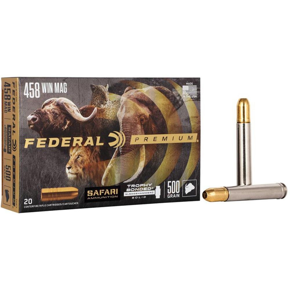 Federal Premium Safari Cape-Shok 458 Winchester Magnum Trophy Bonded - Federal Premium Ammunition - 458 Win Mag