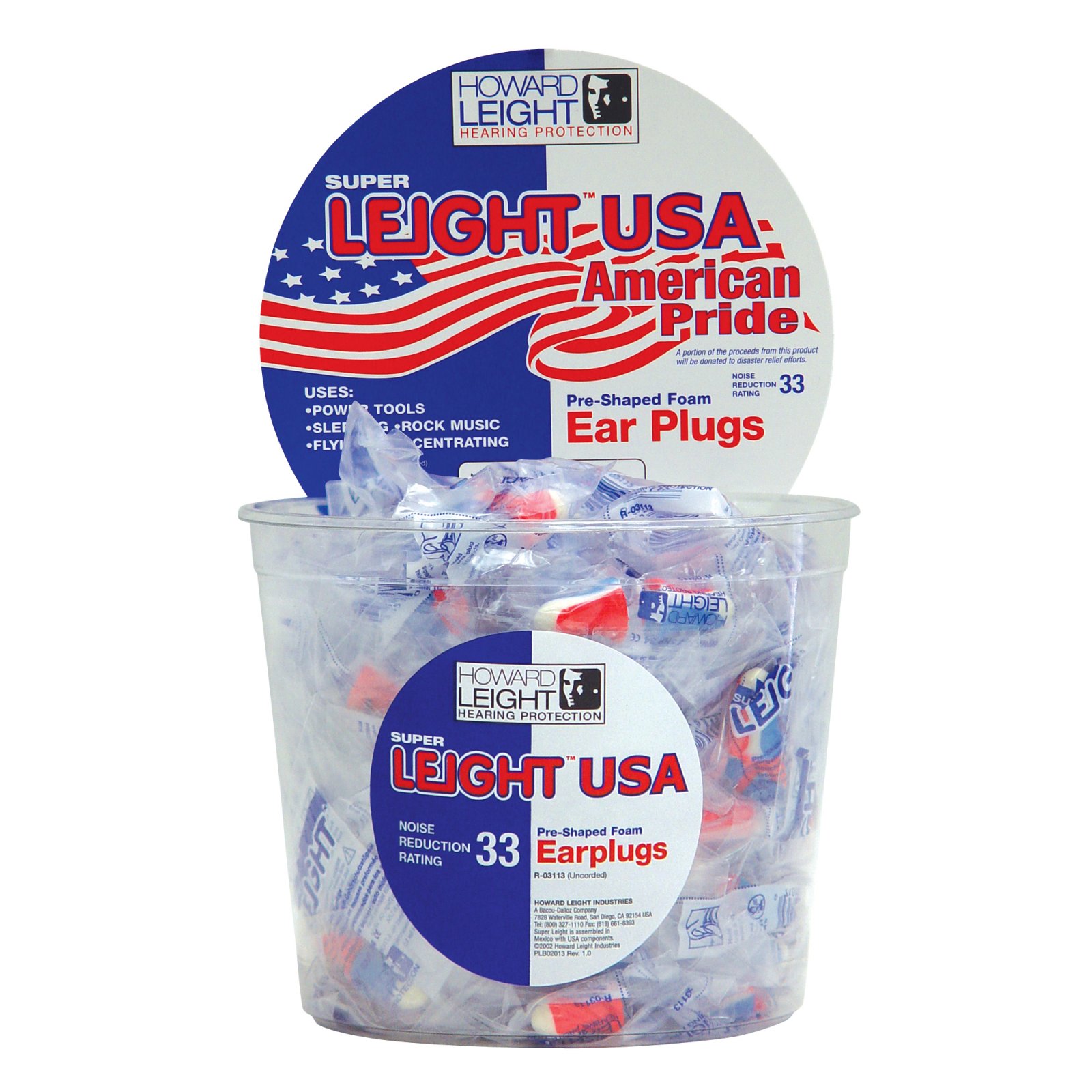 Buy Howard Leight Super Leight Foam Ear Plugs 100 Pairs R-03113 online
