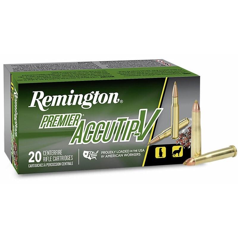 Remington Premier AccuTip 22 Hornet, 35 Grain, AccuTip-V, Centerfire Rifle Ammo, 50 Rounds - Remington Arms Company, LLC - 22 HORNET