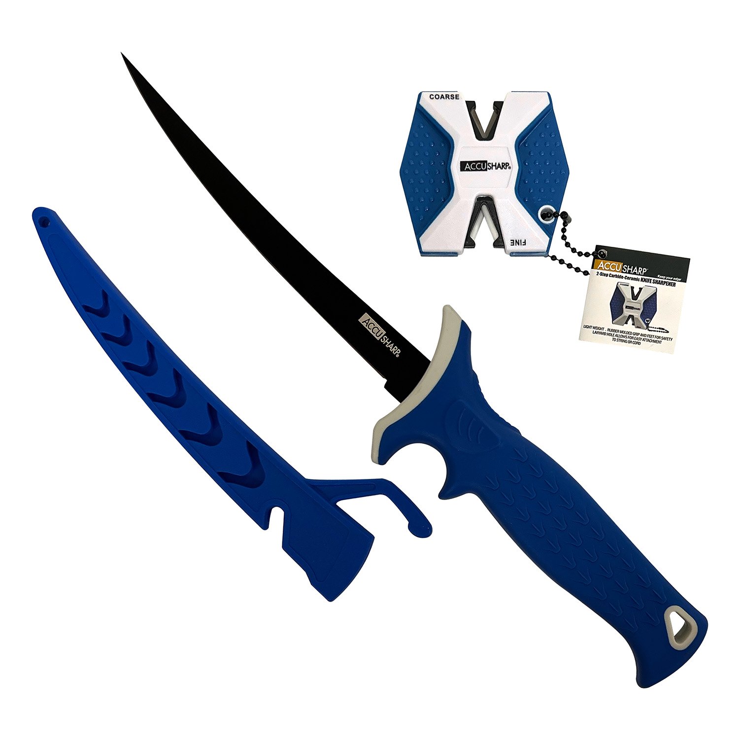 AccuSharp Fillet Knife 6.5" Stainless Steel Two-Step Carbide Sharpener - FPI