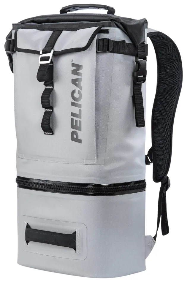 Pelican Soft Cooler Backpack Compression Molded Grey, 9.20x18.40x25.30, 840D TPU - Pelican - 19.40 QT
