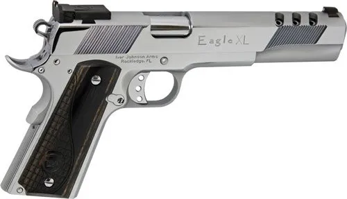 Iver Johnson EAGLEXLC10 1911 10mm 6" Chrome Ported Slide Walnut Grip
