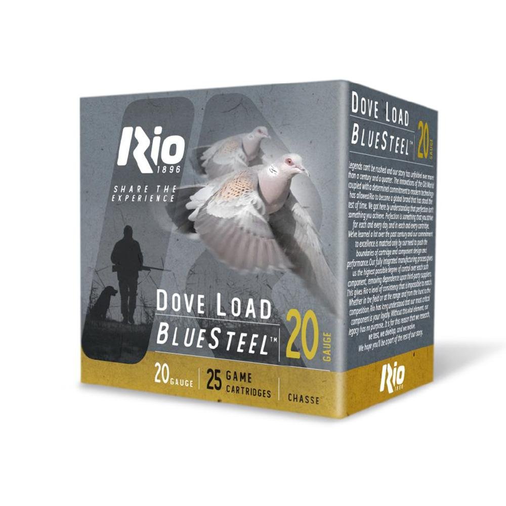 Rio Outdoors Corp Bluesteel Dove Load 20 ga 3 In 1oz #6 1350fps 25ct - Rio Outdoors Corp