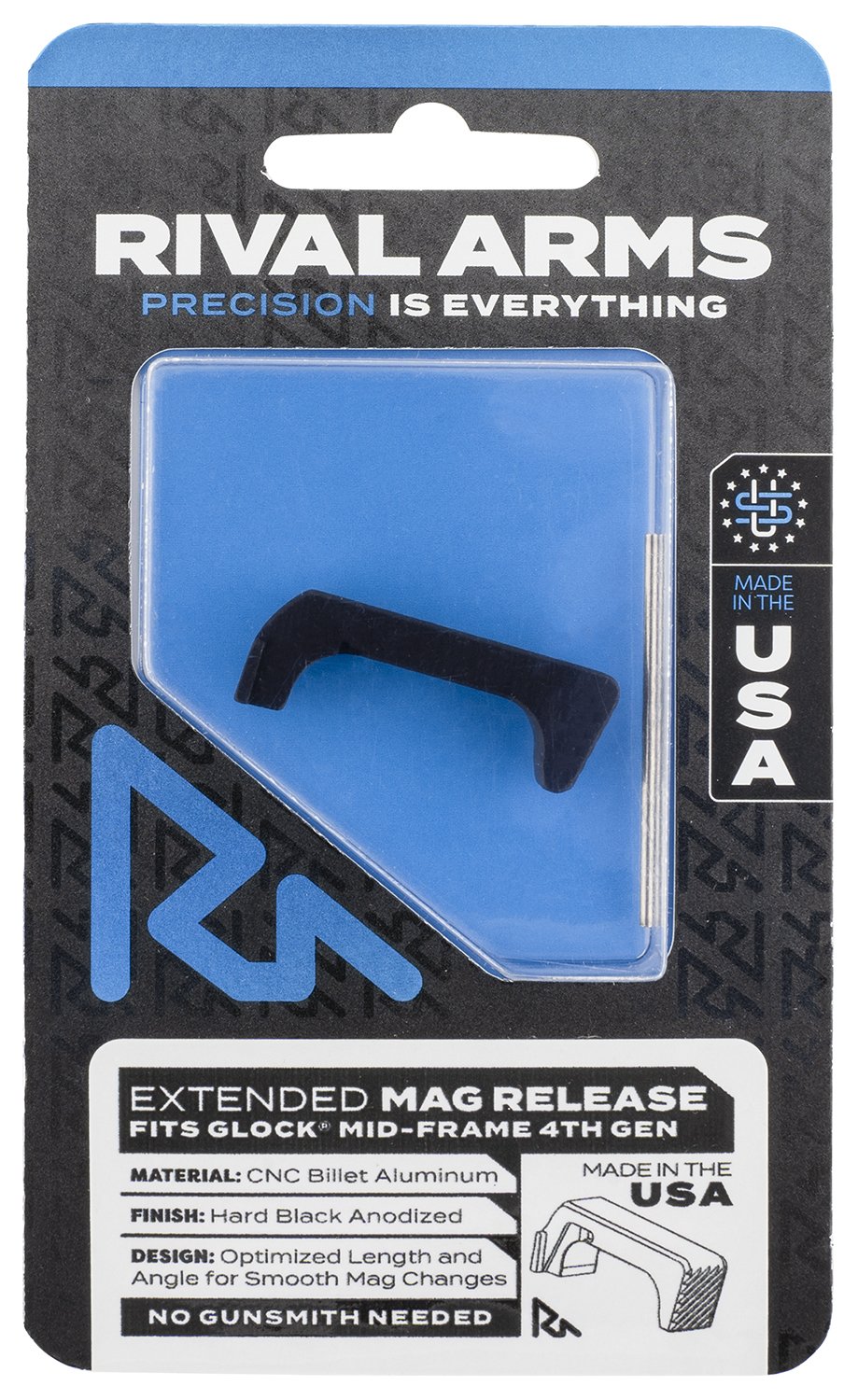 Buy Rival Arms Glock Gen4 Extended Magazine Release Hard Black online