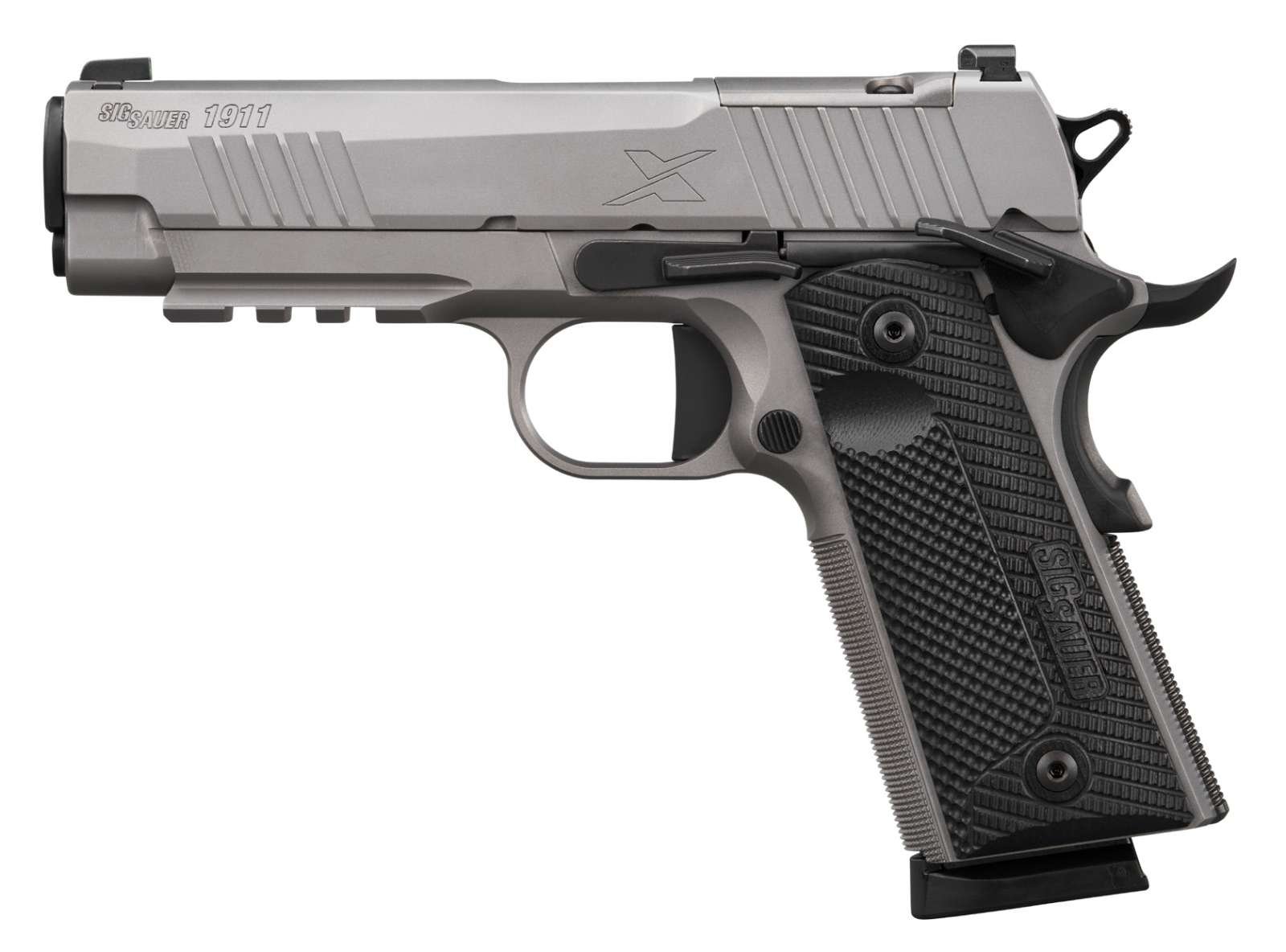 Sig Sauer 1911-XCARRY Stainless Handgun .45 ACP 8rd Magazine(2) 4.2 Barrel Optic Ready - Sig Sauer - 45 ACP