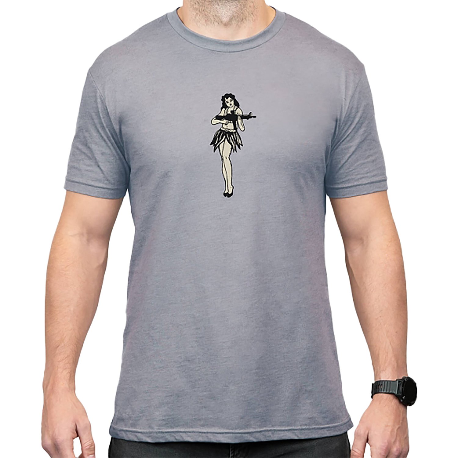 Magpul MAG1117-041 Hula Girl Grey Cotton/Polyester Short Sleeve Medium - Magpul Industries