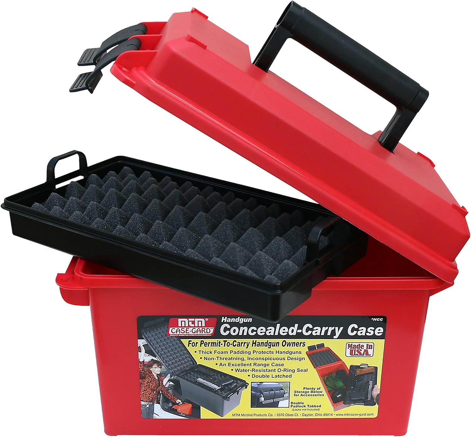 Buy MTM Case-Gard Concealed Carry Case for Handguns Red HCC30 online