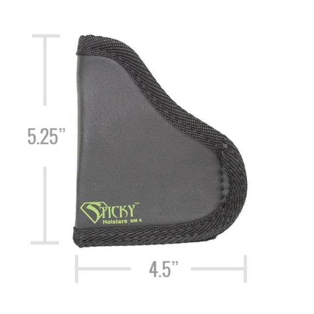 Sticky Holsters SM4 IWB Size 4 Holster 2.75 In Black/Green - Sticky Holsters