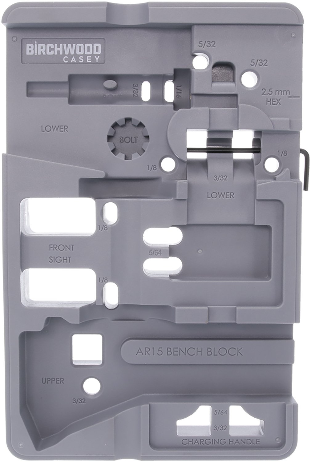 Birchwood Casey ARBENCH-BLOCK AR-15 Bench Block Gray with Magnet - Birchwood Casey