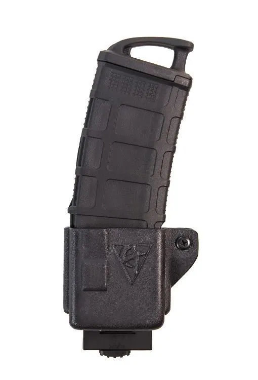 CompTac AR 223 Mag Pouch with Push Button Lock Mount -Black - LSC (Right Hand Shooter) - Comp-Tac Victory Gear