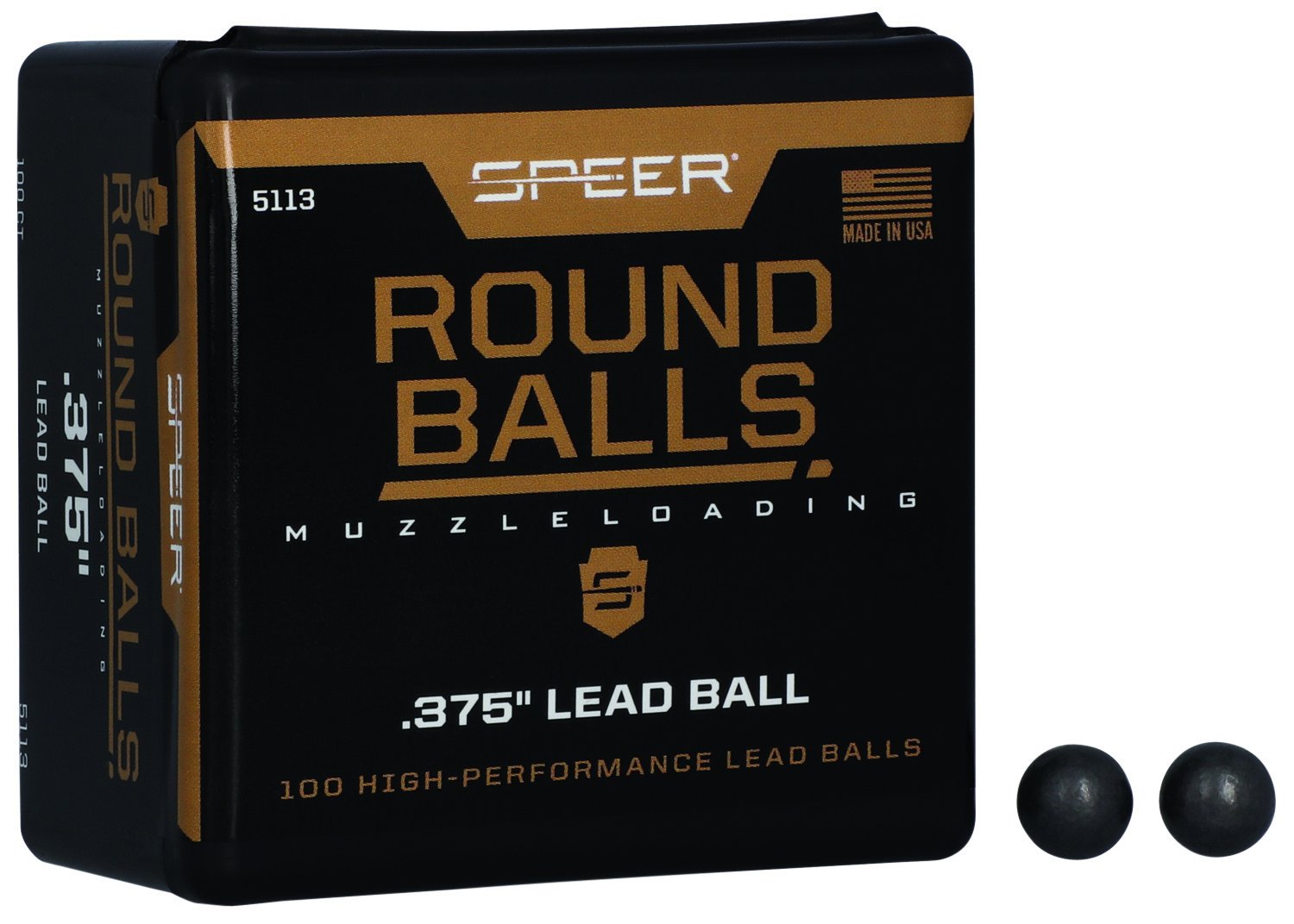 Speer Muzzleloader Round Lead Balls .375 79 gr MZRB 100/ct - Speer - 36 Cal