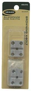 Weaver Mounts 48495 Top Mount Base Set Silver Aluminum for Browning X-Bolt