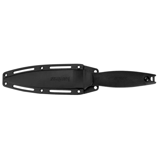 Kershaw 4007 Secret Agent 4.4" Spear Point Black Oxide Blade with Sheath - Kershaw