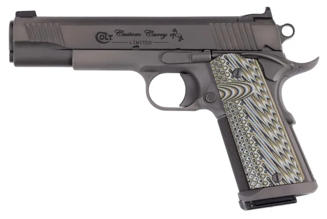 Colt GO1082CS 1911 Custom Carry 9mm Pistol 5" Stainless/Smoke DLC