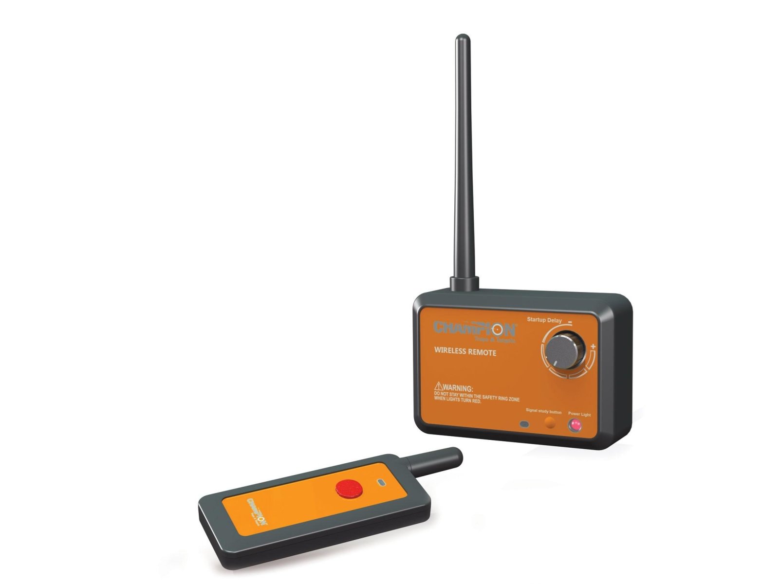 Buy Champion Wireless Remote: Interactive Clay Shooting, 100 Yards Range, 15 Seconds Delay, Charcoal Orange online