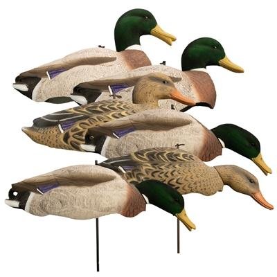 Higdon Outdoors 12034 Magnum Mallard Variety Pack Flocked Heads 6-Piece - Higdon Outdoors
