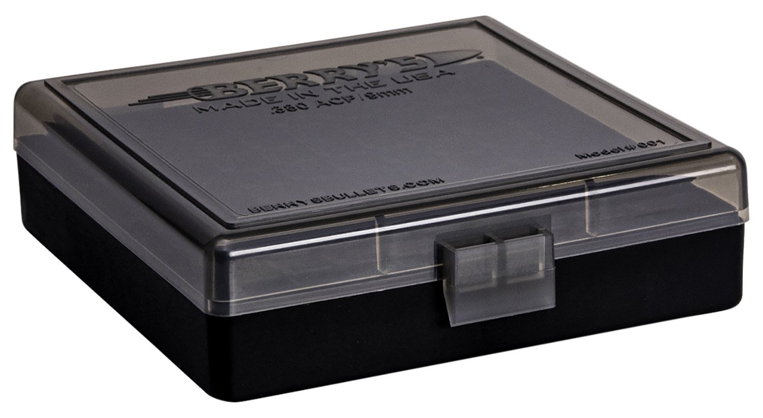Berry's Ammo Box #001 - .380 cal/9mm 100/rd Smoke/Black - Berry's Mfg