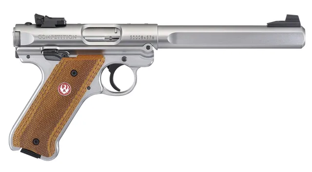 Ruger Mark IV Competition 22 LR 10+1 6.88" Satin Stainless Slab-Sided Bull Barrel - Ruger - 22 LR for sale at Dahlonega Armory