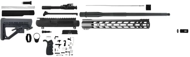 TacFire SSRK308LPK20BN AR Build Kit Rifle 308 Win AR-10 Black Nitride Al... - TacFire