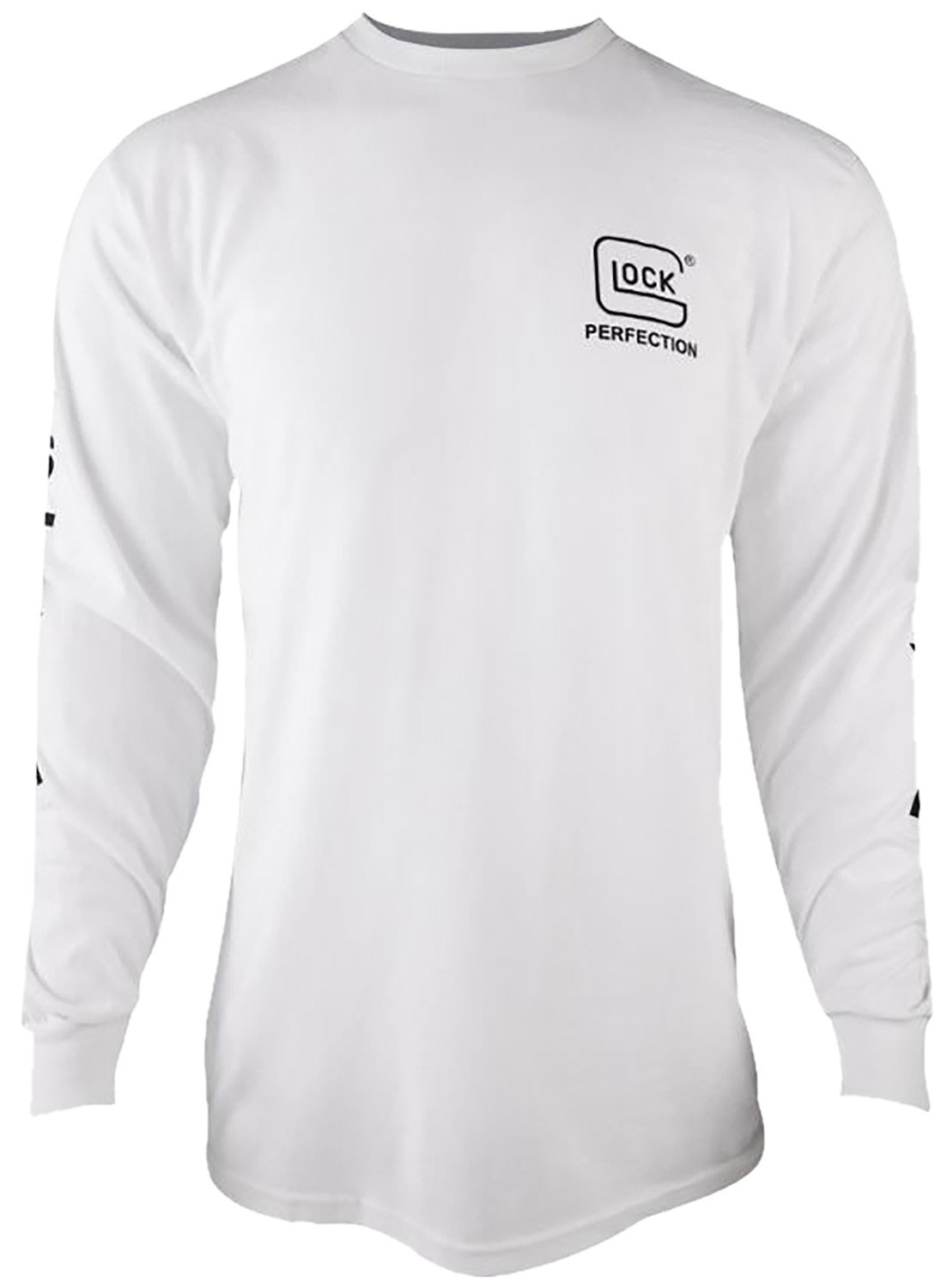 Glock AP96095 Perfection Long Sleeve Tee White XL Pre-Shrunk Cotton - Glock