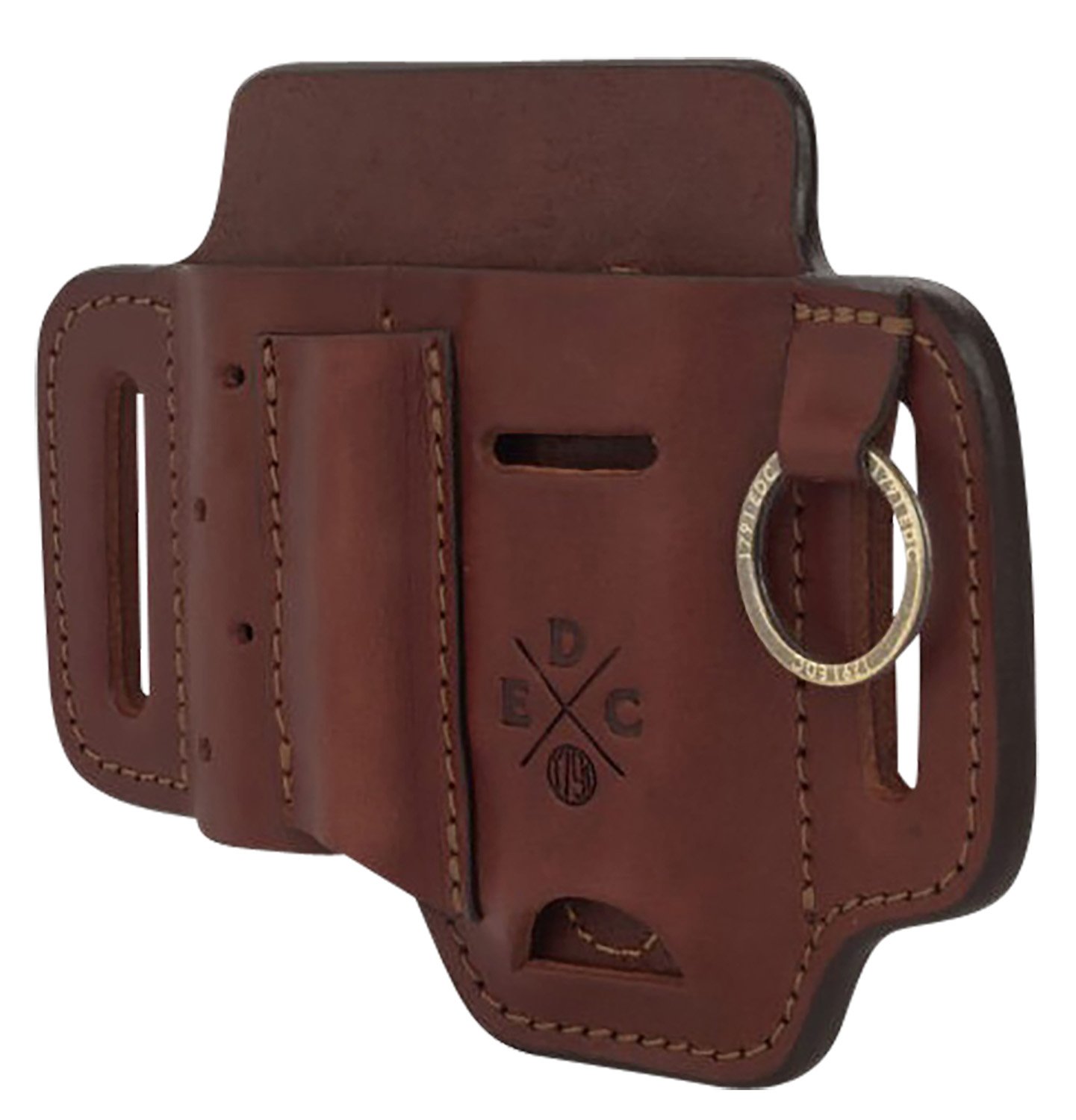 1791 Gunleather STESSFCHNA EDC Chestnut Leather Belt Slide Ambidextrous - 1791 Gunleather