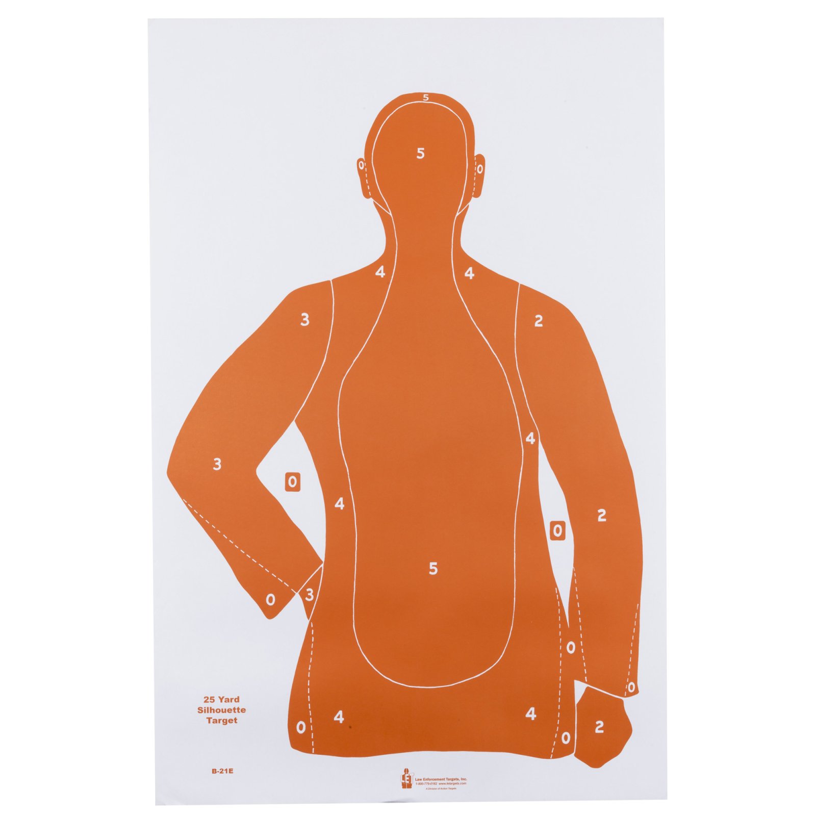 Buy Action Target B-21 25 Yard Silhouette 23"x35" Orange Heavy Paper 100 Pack online
