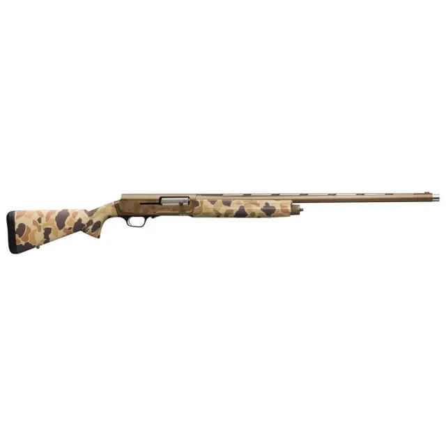 Browning A5 Wicked Wing 12 Gauge 28" Shotgun Burnt Bronze Cerakote Vintage Tan Camo Stock Right Hand (Full Size)