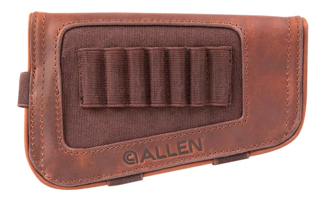 Allen 8517 New Castle Buttstock Carrier Leather 7rd .223 to 300 Win Mag - Allen Company