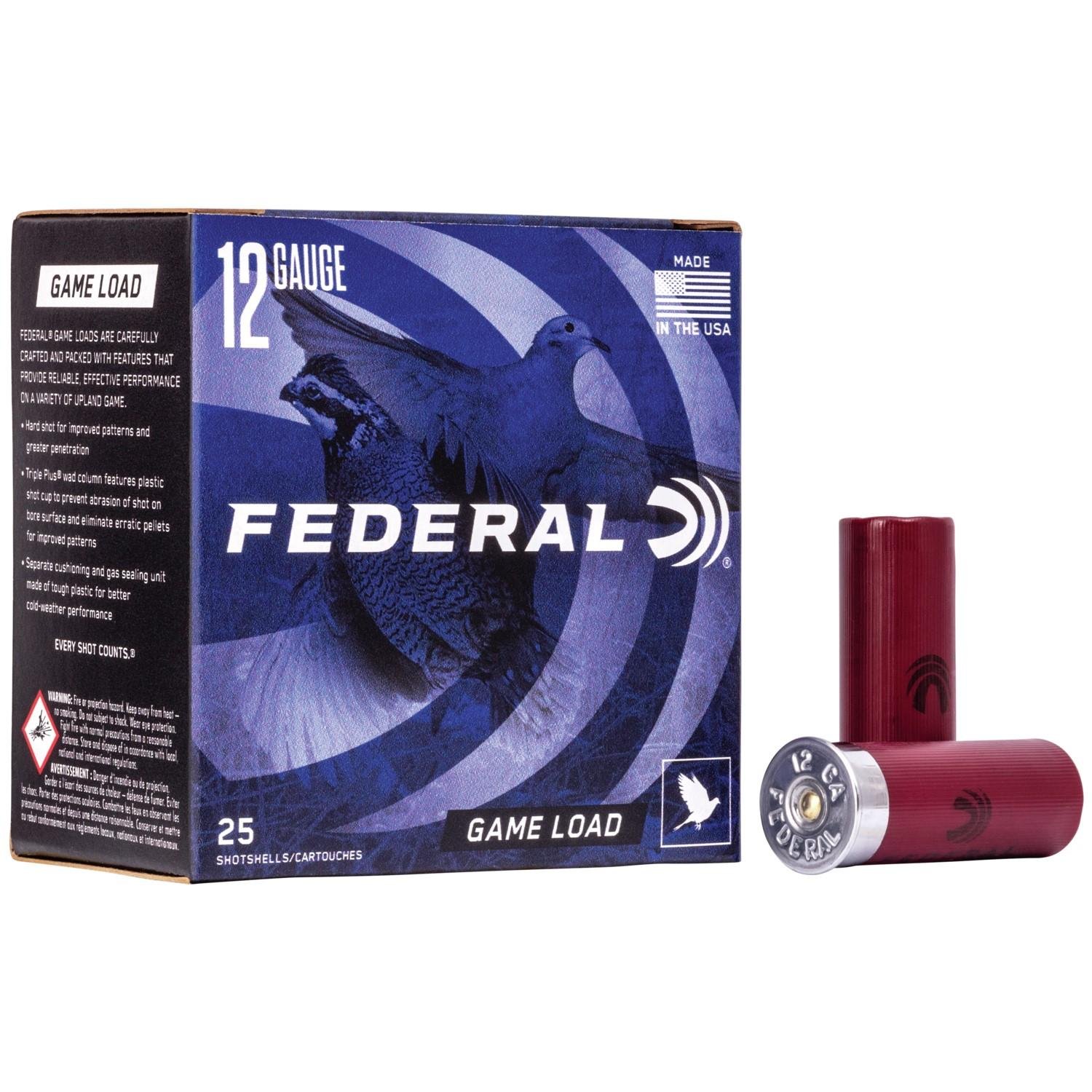 Federal H1216 Game-Shok Upland 12Gauge 2.75" 1oz 6Shot 25 Per Box/10 Case - Federal Premium Ammunition - 12 Gauge