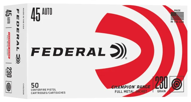 Buy Federal Ammunition FDR 45AP 230GR RANGE FMJ 50RD 45 Auto .000 online