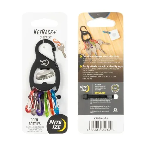 Nite-Ize KeyRack+ S-Biner Stainless Steel Corrosion-Resistant Double-Gated