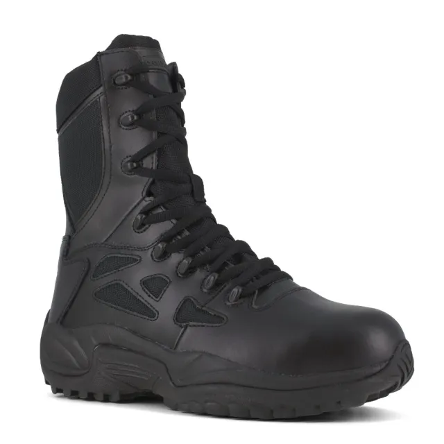 Reebok Rapid Response 8in Stealth Composite Toe Boot Black
