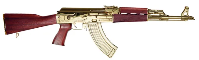Zastava ZAPM70 AK 7.62x39 Rifle 16.5" 24K Gold Plated Serbian Red