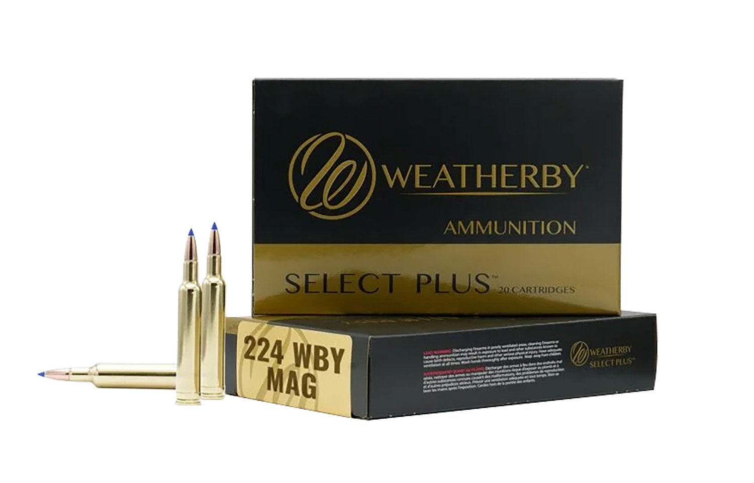 Weatherby R224805FBT 224WthbyMag 80.5gr 20 Per Box/10 Case - Weatherby - .224 Weatherby Magnum