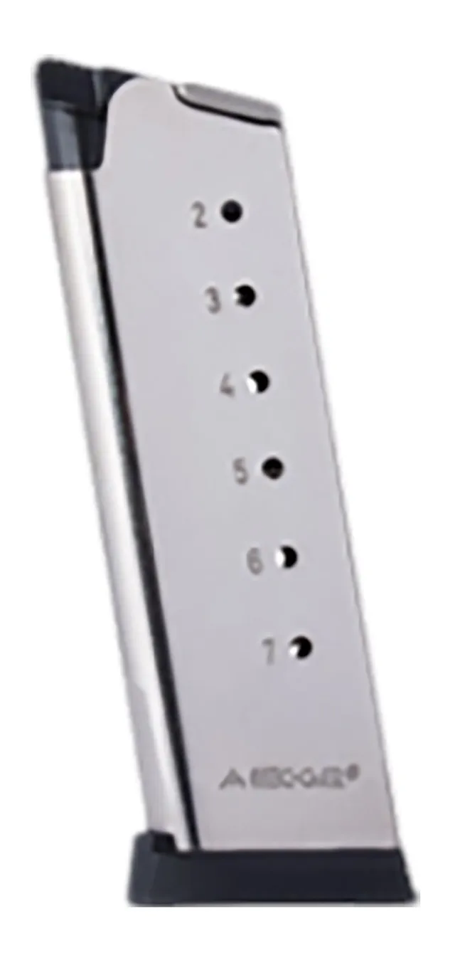 Buy Mec-Gar MGCO4507NPF 1911 Officers 7rd .45 ACP Nickel Steel Magazine online
