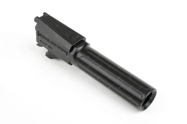 Strike Industries P365-BARREL 9mm 3.10" Fluted Black Nitride Barrel - Strike Industries - 3.10"