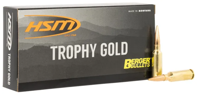 HSM Trophy Gold 6mm ARC 95 Grain Berger VLD Rifle Ammo - HSM Ammunition - 6mm ARC