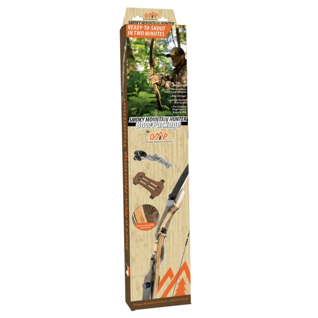 October Mountain 81274 Smoky Mountain Hunter Bow 62" 45 lbs RH Package - October Mountain