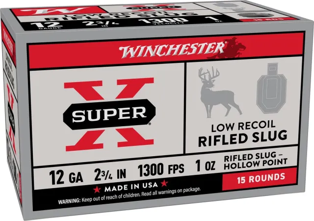 Winchester X12RS15VPR 12 Gauge 1oz Rifled Slug 15Rd - Winchester - 12 GAUGE