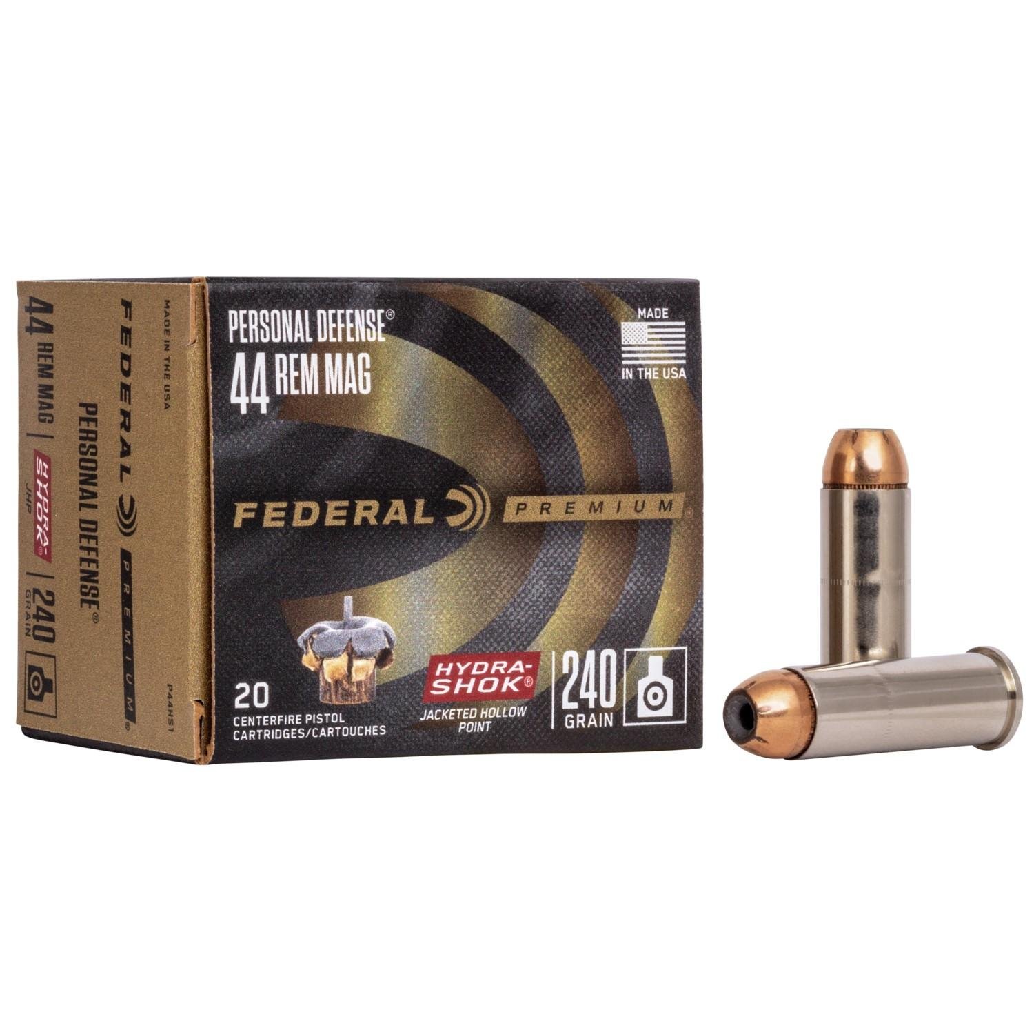 Federal Premium Hydra-Shok 44 Remington Magnum 240 Grain 20 Rounds - Federal Premium Ammunition - 44 Rem Mag