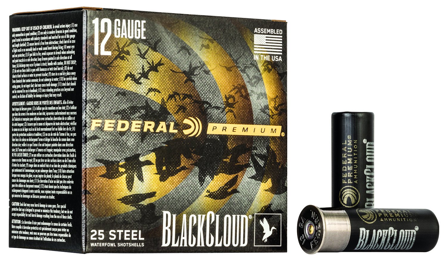 Federal Premium Black Cloud FS 12 Gauge 3 In 1.25 oz #1 Steel 25 Rounds - Federal Premium Ammunition - 12 Gauge