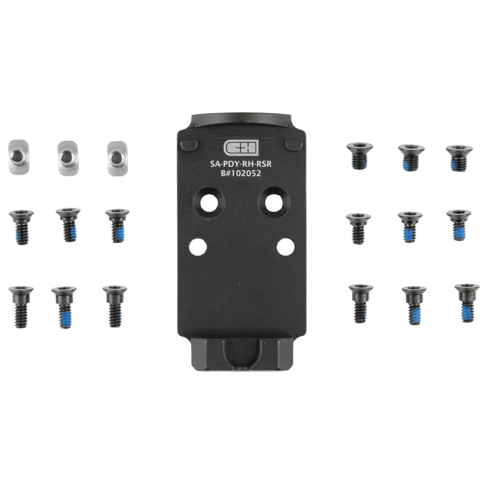 C&H Precision SA-PDY-RH-RSR Optic Mount Plate for Trijicon RMR, Black - C&H Precision