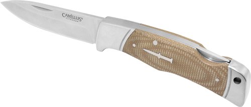 Camillus CAM-19480 Classic Lock Back 3.25" SS Drop Point Micarta Knife - Camillus