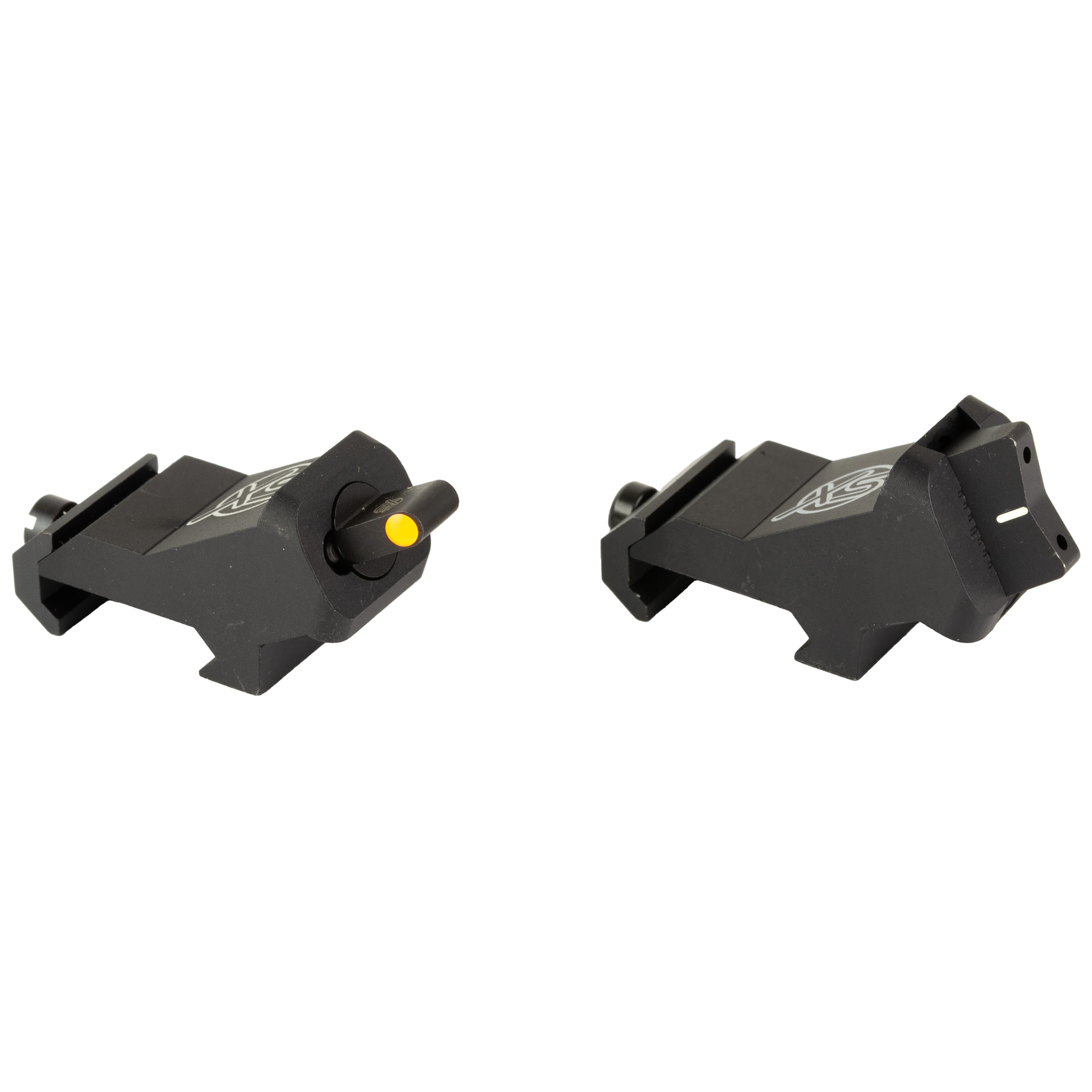 XS Sights AR00081N XTI2 45 deg Offset BUIS Set Black/Orange for AR-15 - XS Sight Systems - 6061 T6 ALUMINUM BASES/CNC STEEL IRON SIGHTS