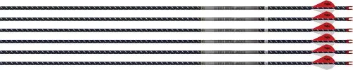 Easton 430156 4mm FMJ Arrows 400 6-Pack with 2" Blazer Vanes - Easton