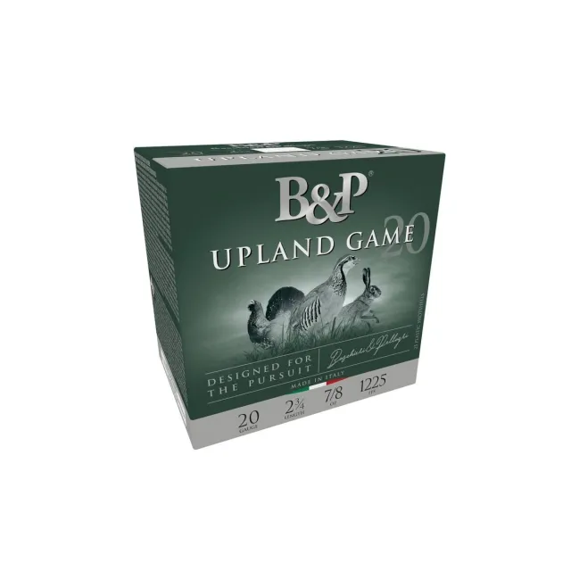 B&P Upland Game Shotshells 20ga 2-3/4'' 7/8oz 1225 fps #6 25/ct - Baschiere & Pellagri USA Inc.
