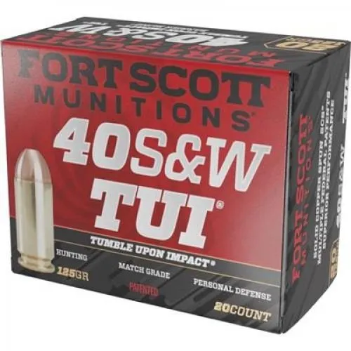 Fort Scott Munitions 400-125-SCV .40 S&W 125 Grain TUI Ammo 20 Rounds